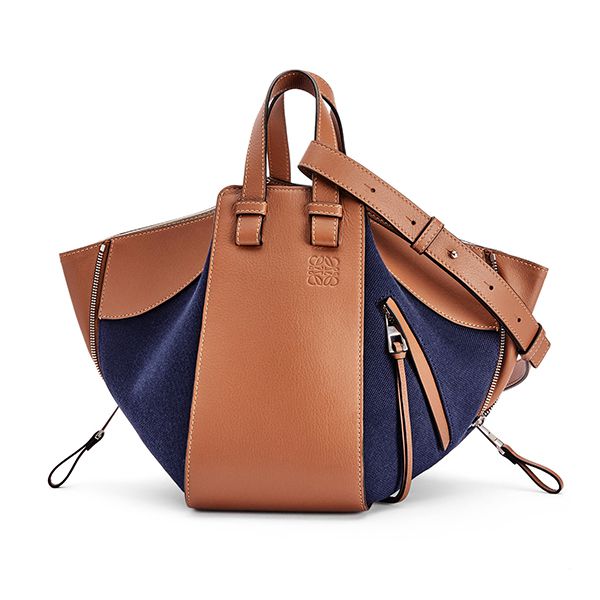 【ロエベ】新作◇smallハンモック 偽物 キャンバス&カーフ A538S35X27